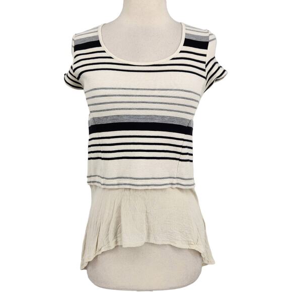 Anthropologie Deletta Top Gradient Stripe Hi Low Tunic - Picture 2 of 5